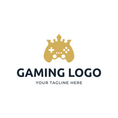 Poster - Game console and video games stick logo design template