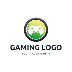 Canvas Print - Game console and video games stick logo design template