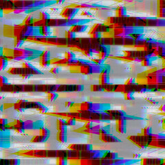 Poster - A blurry multicolor screen glitch hologram abstract background