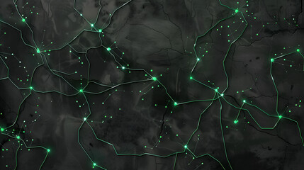 Poster - Dark Gray and Green Infrastructure Network Wallpaper