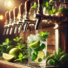 Wall Mural - 58 8. Mint mojito - Cool and refreshing, mint mojito flowing fro