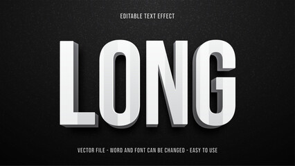 Poster - long editable text effect, editable text 3d style