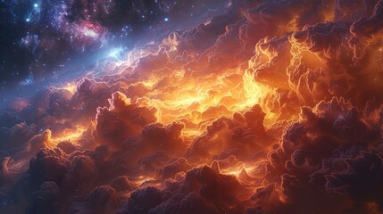 Wall Mural - An expedition to the outer edges of the universe, where the fabric of space-time bends and distorts in ways beyond comprehension. Concept of cosmic exploration. Generative Ai.