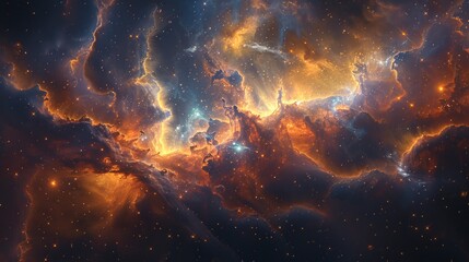 Wall Mural - An expedition to the outer edges of the universe, where the fabric of space-time bends and distorts in ways beyond comprehension. Concept of cosmic exploration. Generative Ai.