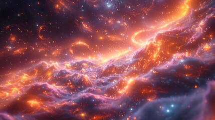 Wall Mural - An expedition to the outer edges of the universe, where the fabric of space-time bends and distorts in ways beyond comprehension. Concept of cosmic exploration. Generative Ai.