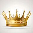 © Oksana - Golden realistic crown isolated on white background
