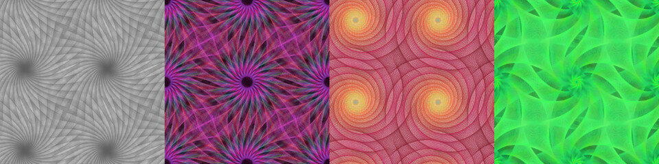 Poster - Seamless fractal pattern background collection
