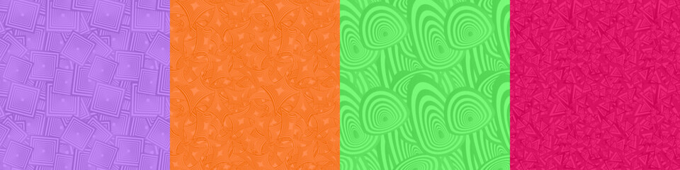 Poster - Seamless geometric pattern background set