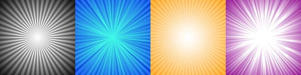 Poster - Abstract ray burst background collection