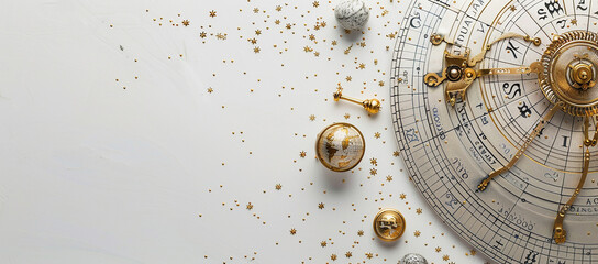 Wall Mural - astrology. astrologer calculates natal chart and makes a forecast of fate tarot cards, fortune telli