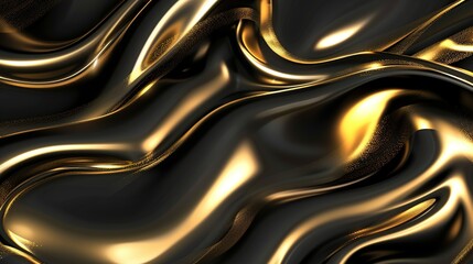 Wall Mural - Black gold luxury background. Metallic sheen, shiny background