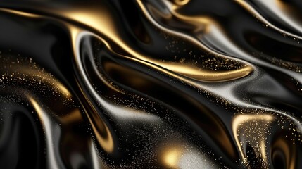 Sticker - Black gold luxury background. Metallic sheen, shiny background