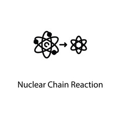Wall Mural - Nuclear Chain Reaction vector icon