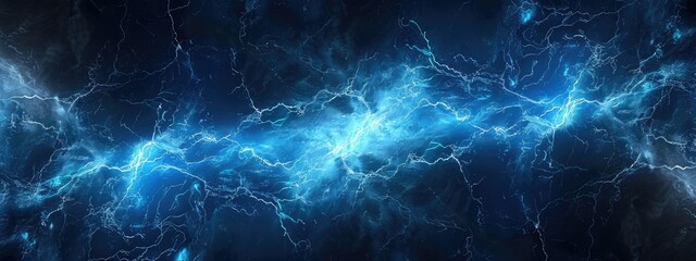 Wall Mural - blue electric black background