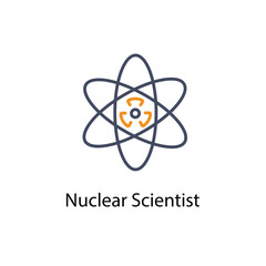 Wall Mural - Nuclear Scientist vector icon