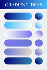 Poster - a set gradient color pallete, dradation colour template