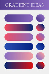 Poster - a set gradient color pallete, dradation colour template