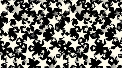 Canvas Print - Mathematically generated tetragonal star pattern texture