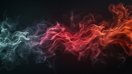 Colorful abstract smoke flowing against a dark background creating a dynamic and vibrant visual effect.