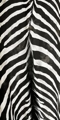 Poster - A zebra's tail is shown in black and white