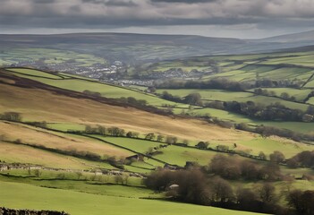 Canvas Print - A view of the Pennines between Yorkshire and Lancashire