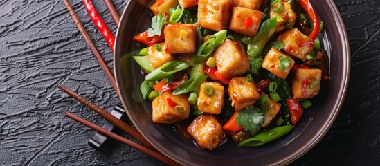 Wall Mural - Sweet and Sour Tofu with Vegetables