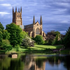 Wall Mural - A view of Worcester Cathedral