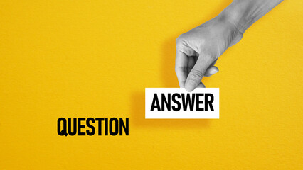 Poster - Question and Answer is shown using the text. Q and A