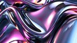 © Pter - futuristic background with sleek chrome textures with fluid reflections, iridescent places