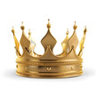 © Oksana - Golden realistic crown isolated on white background