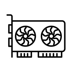 Sticker - Graphics Card line icon