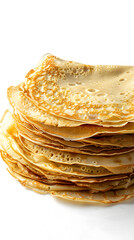Wall Mural - Crepes stack isolated on white background