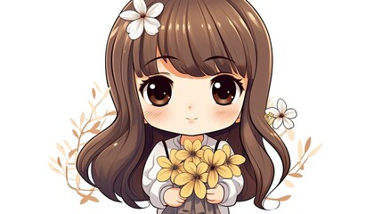 Sticker - Cute chibi girl 