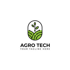 Wall Mural - Creative Agro tech logo design