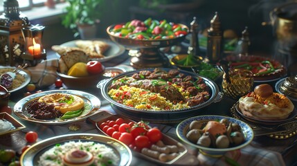 Delicious food for Muslims Eid festival