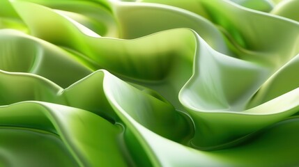 Wall Mural - abstract organic green background with curves and shades save the planet concept