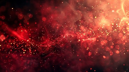 Wall Mural - abstract red smoke on black background. fantasy fractal texture. digital art