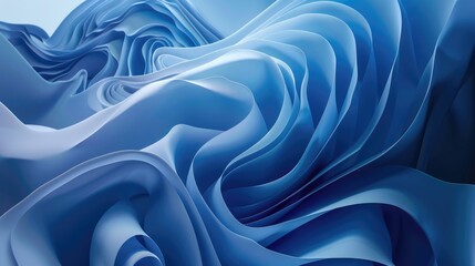 Poster - Abstract background featuring dynamic blue waves