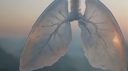 a picture of a pair of lungs hanging from a wire