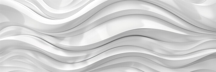 Abstract white wave background, modern design for banner or poster.