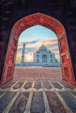 Taj Mahal Mausoleum in Agra City, India