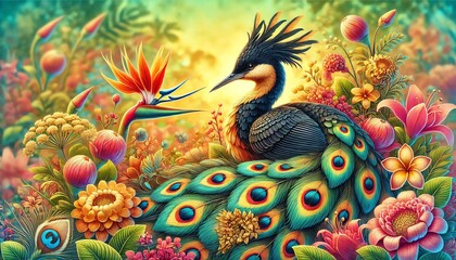 Wall Mural - A beautifully detailed and vibrant illustration of a Ramphastos