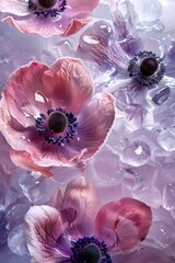 Poster - A bouquet of colorful flowers arranged on a table, perfect for decoration or photography props