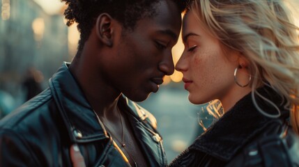 Poster - A pair of people standing side by side, looking ahead