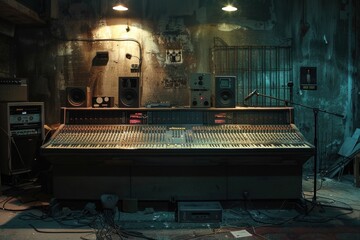 Poster - A well-equipped recording studio with various instruments and tools