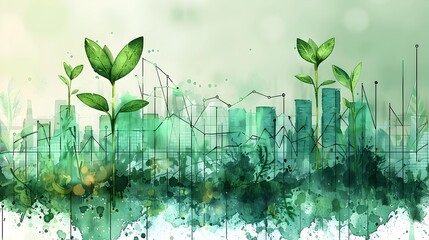 Poster - sustainability emerging from the market detailed botanical in earthy tones