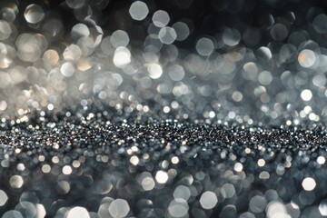 Aufkleber - A close-up of a reflective metal surface in shades of gray