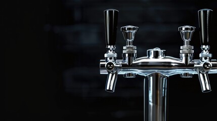 Poster - A detailed view of a beer faucet on a stand, ideal for use in advertisements or promotional materials