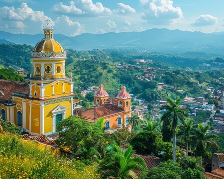 The colonial city of Tegucigalpa, Honduras, known for its historic churches and cultural festivals 