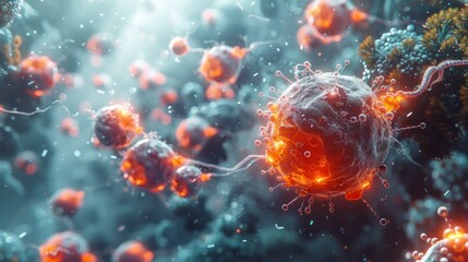Aufkleber - A doctor using a nanobot swarm to deliver targeted drug therapy to a patient's cells.